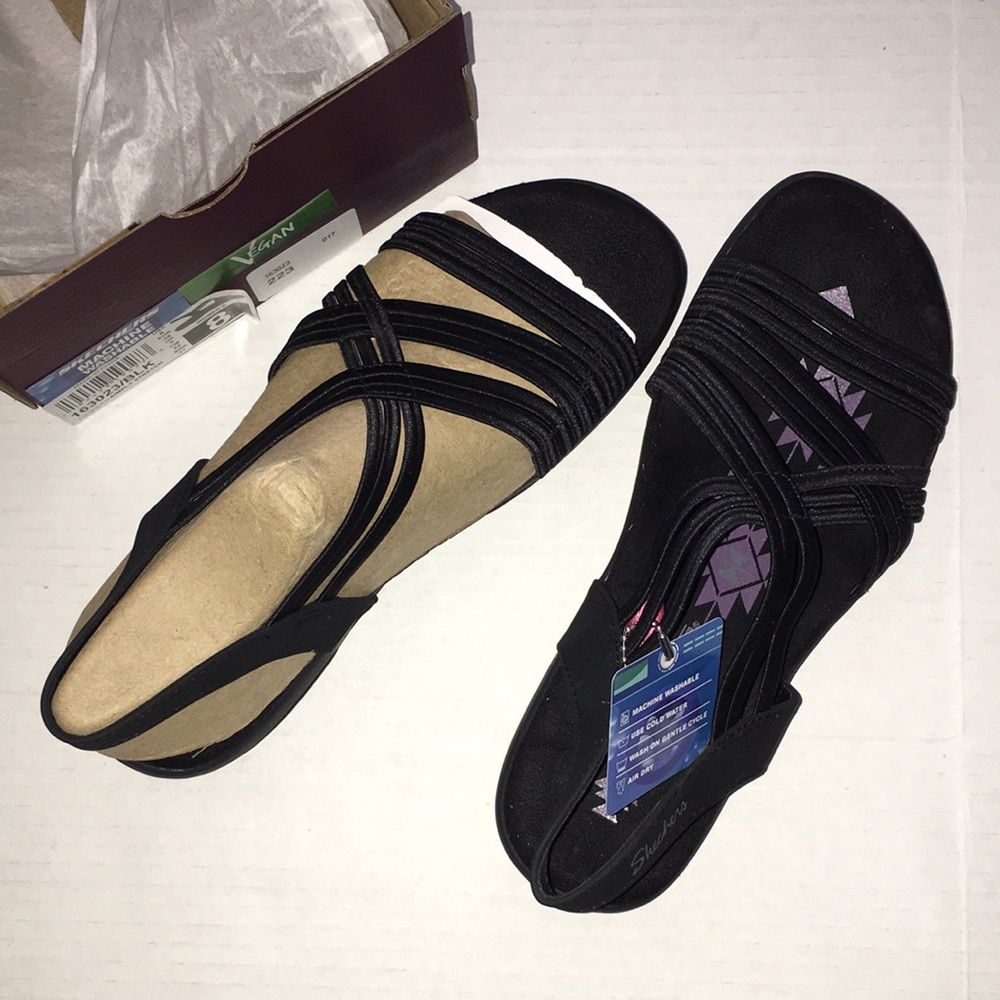 NIB Skechers simply stretch washable memory foam sandals | size 8